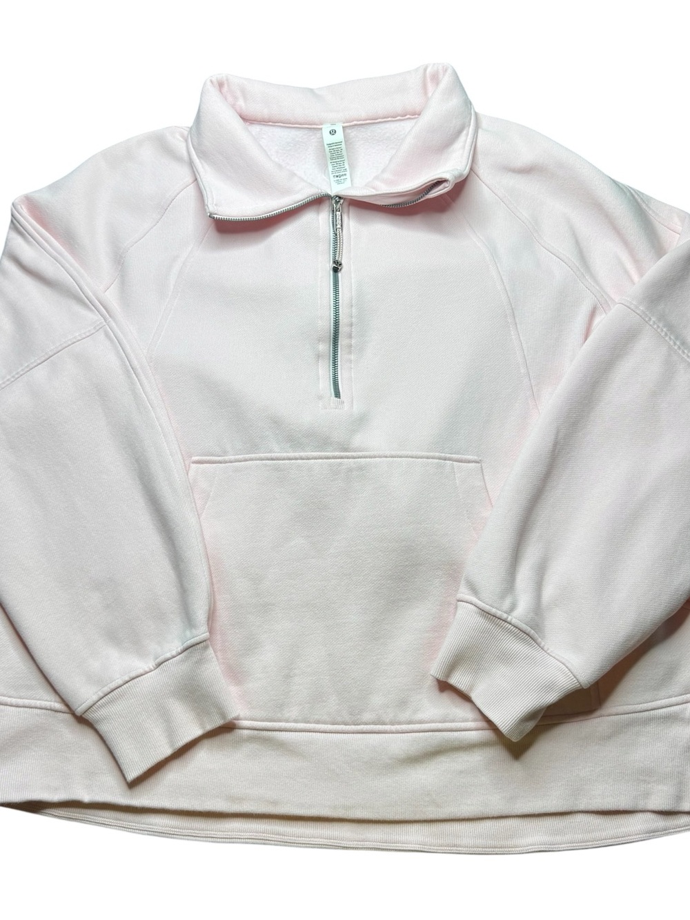 Lululemon Pink Scuba 1/2 Zip Pullover Womens XL/XXL Pink Mock Neck Heavyweight